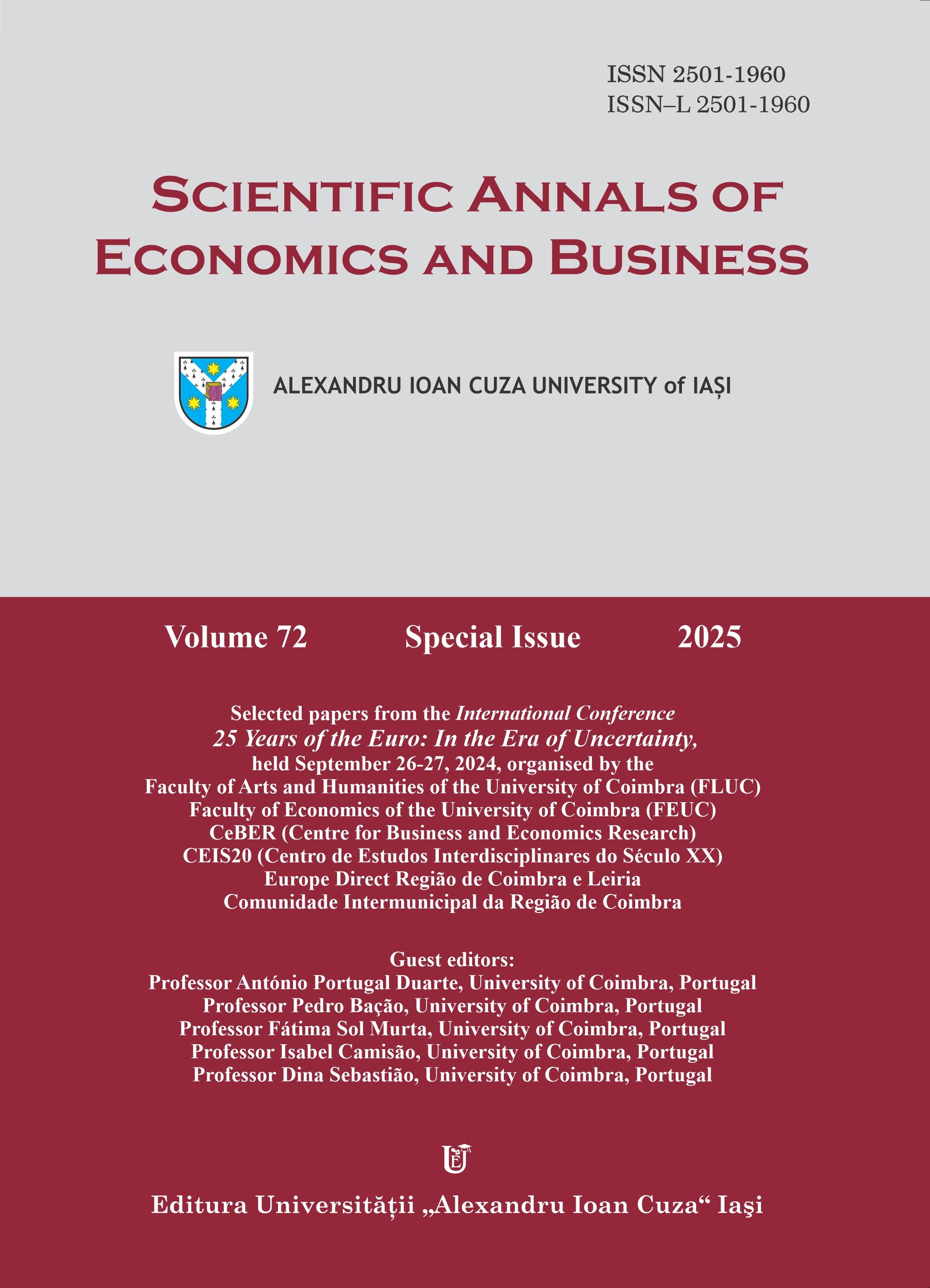 					View Vol. 72 No. SI (2025): Selected papers from the International Conference 25 Years of the Euro: In the Era of Uncertainty (2024)
				