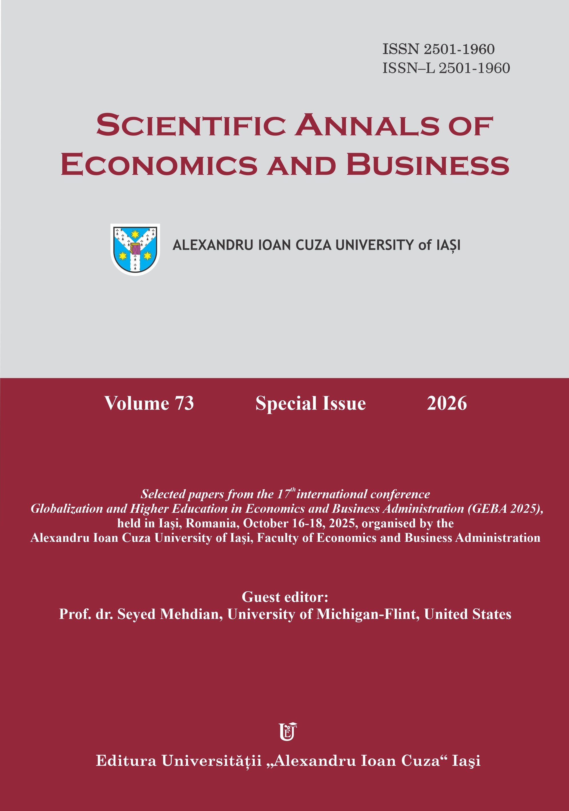 					View Vol. 73 No. SI (2026): Selected papers from the 17th International Conference Globalization and Higher Education in Economics and Business Administration (GEBA 2025)
				